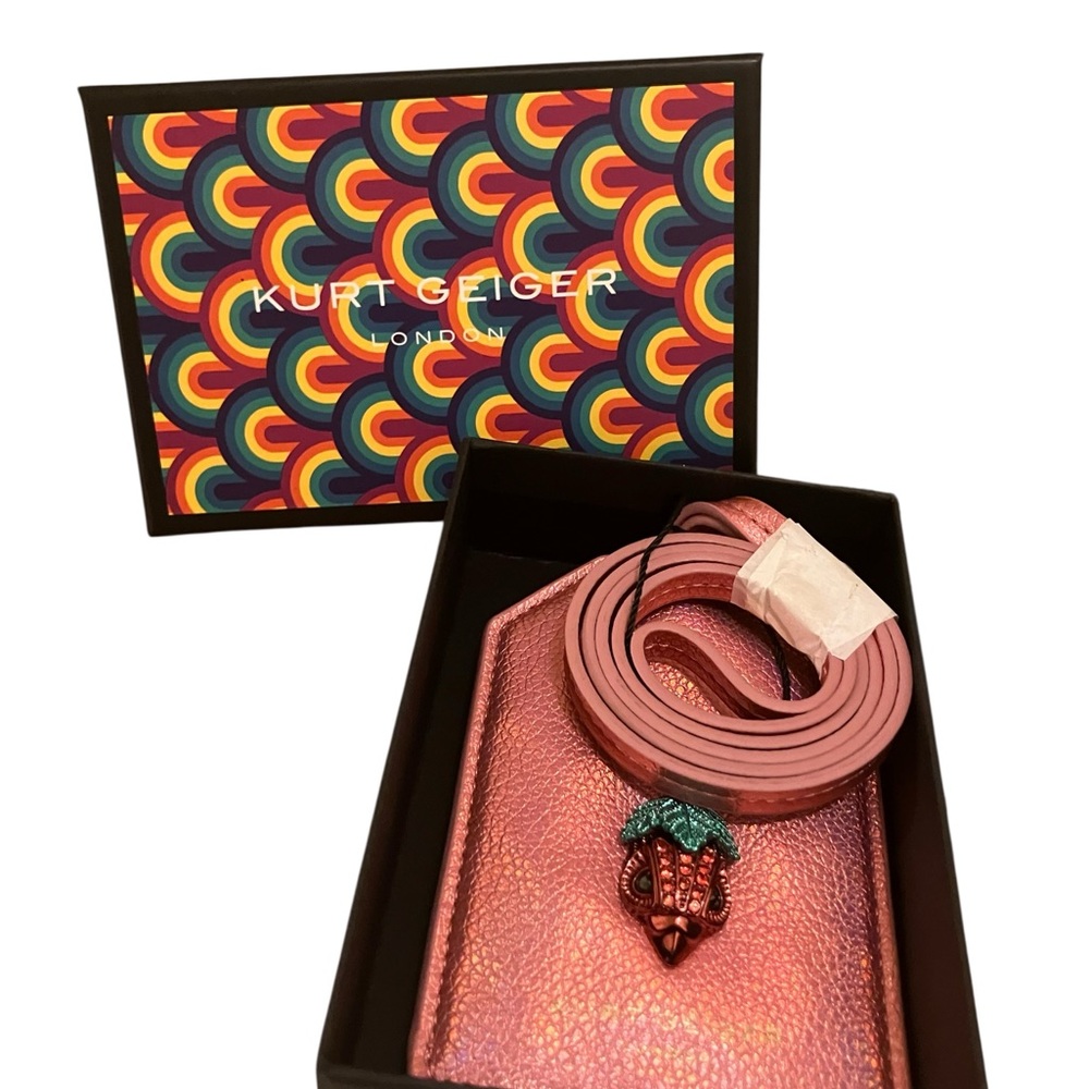 Kurt Geiger Southbank Metallic Strawberry Tag Lanyard NIB/NWT